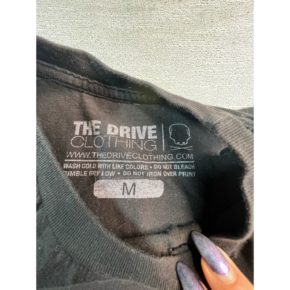 The Drive Clothing Forever Hungry Skull Distressed Muscle Tank Top Black Medium - Picture 3 of 6